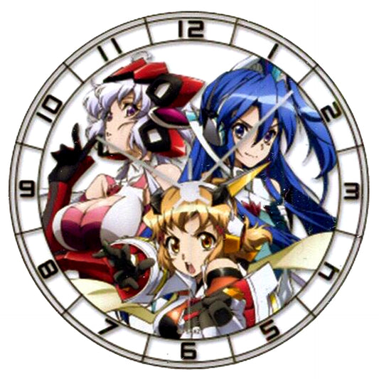 Hibiki & Tsubasa & Chris Senki Zesshou Symphogear AXZ Acrylic Wall Clock [USED]