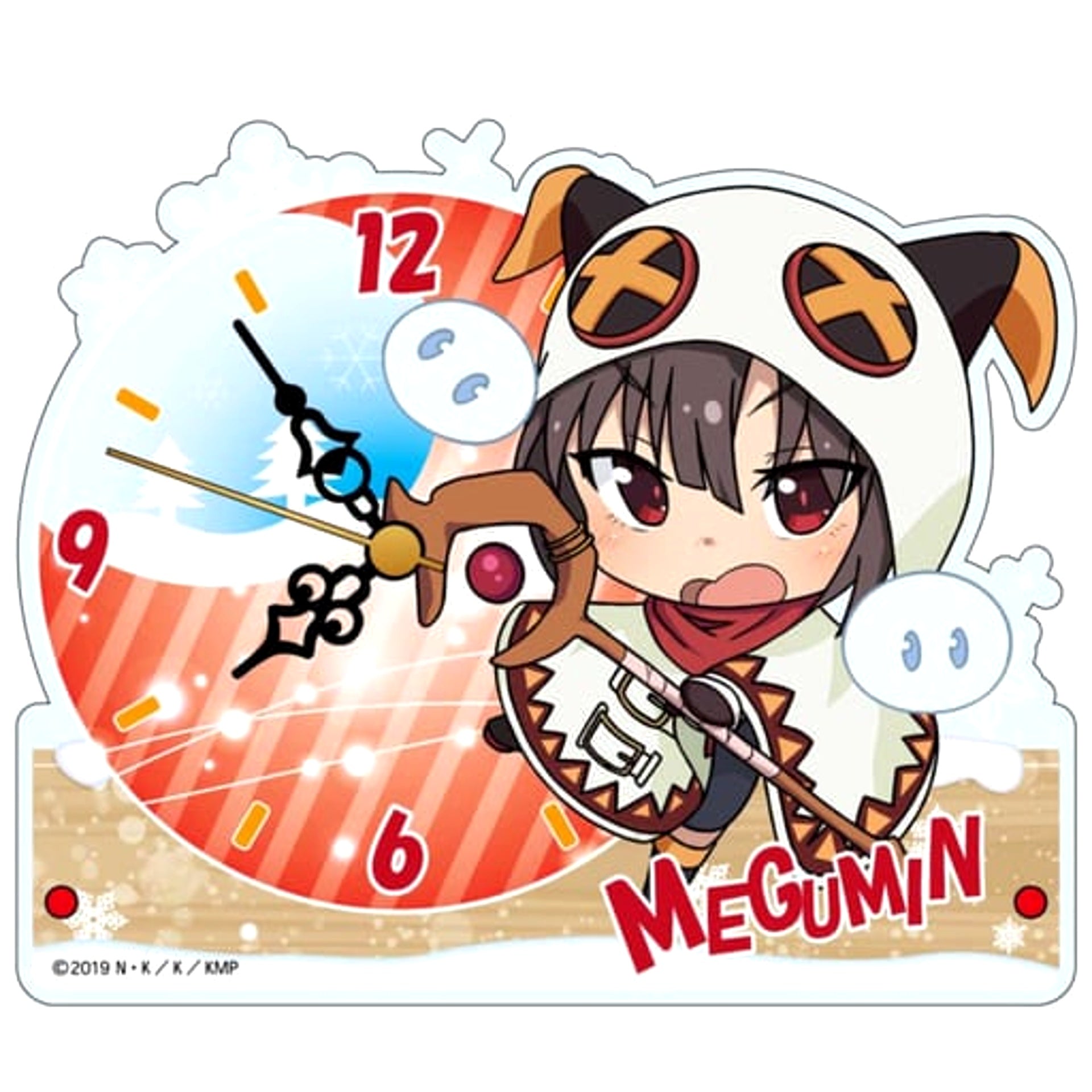 KonoSuba: God's Blessing on This Wonderful World! Legend of Crimson Megumin Snow Spirit Subjugation Illustration Acrylic Desk Clock [USED]