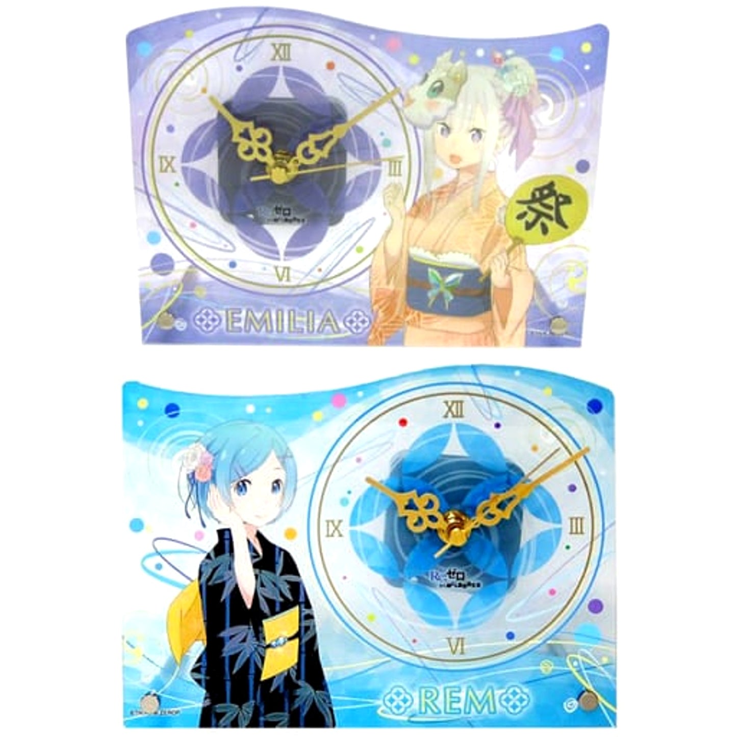 Re:Zero -Starting Life in Another World- Acrylic Clock Summer Festival Ver. Set of 2 [USED]