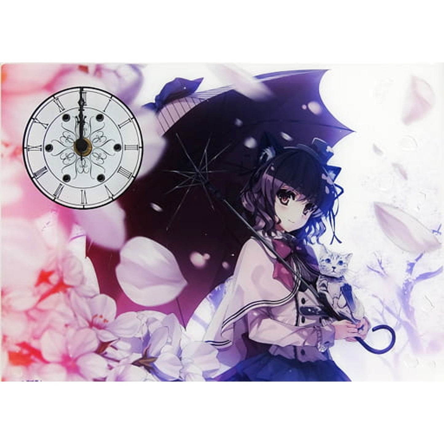 Sakura no Ame Misaki Kurehito Illustration Acrylic Clock [USED]