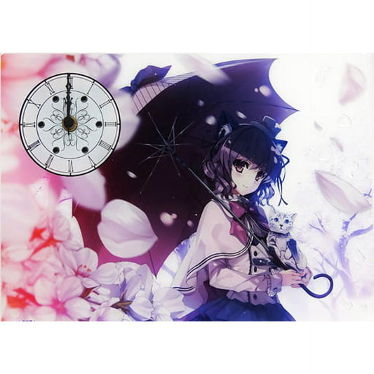 Sakura no Ame Misaki Kurehito Illustration Acrylic Clock [USED]