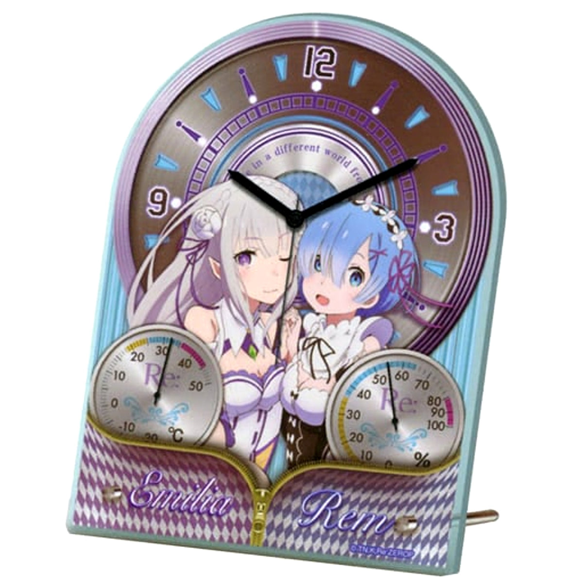 Re:Zero -Starting Life in Another World- Emilia and Rem TYPE-2 Die-cut Acrylic Clock 2 [USED]