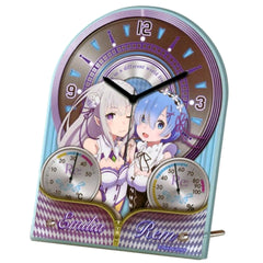 Re:Zero -Starting Life in Another World- Emilia and Rem TYPE-2 Die-cut Acrylic Clock 2 [USED]