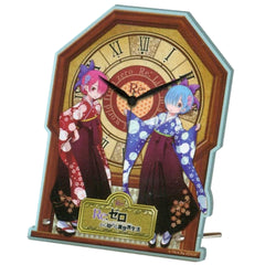 Re:Zero -Starting Life in Another World- Ram and Rem TYPE-3 Die-cut Acrylic Clock 2 [USED]