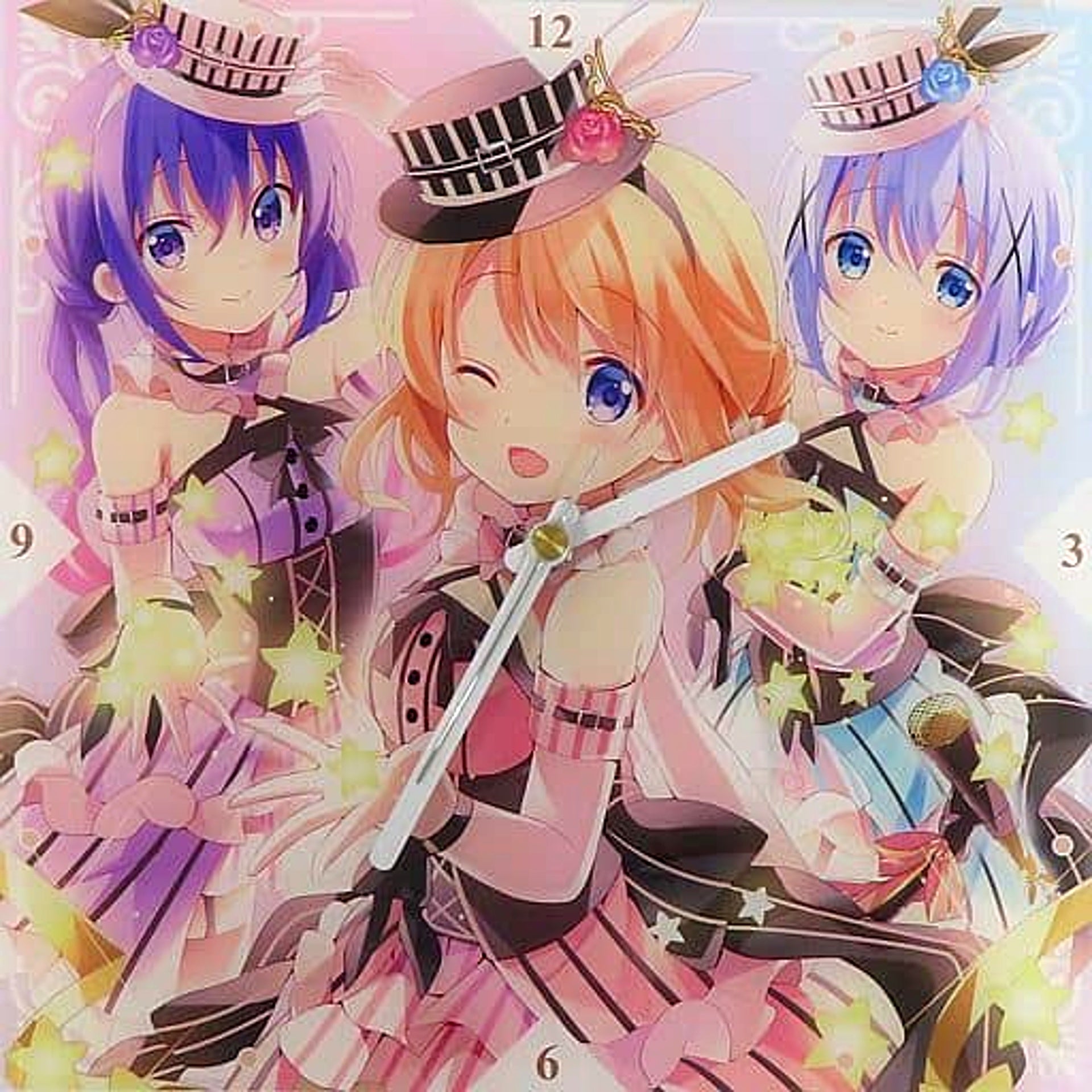 Cocoa & Chino & Rize Is the Order a Rabbit? Acrylic Clock Manga Time Kirara Exhibition in Osaka Goods [USED]