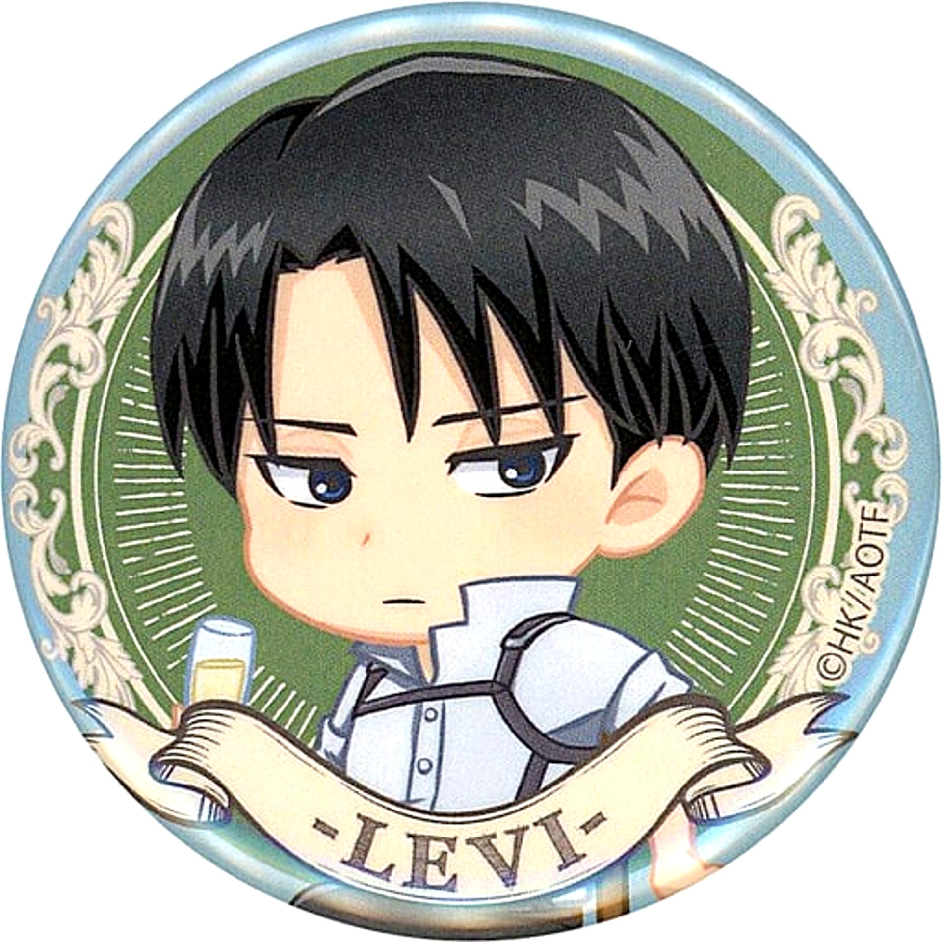 Levi Ackerman Attack on Titan x Tree Village Pop-up Shop & Collabo Cafe Badge [USED]