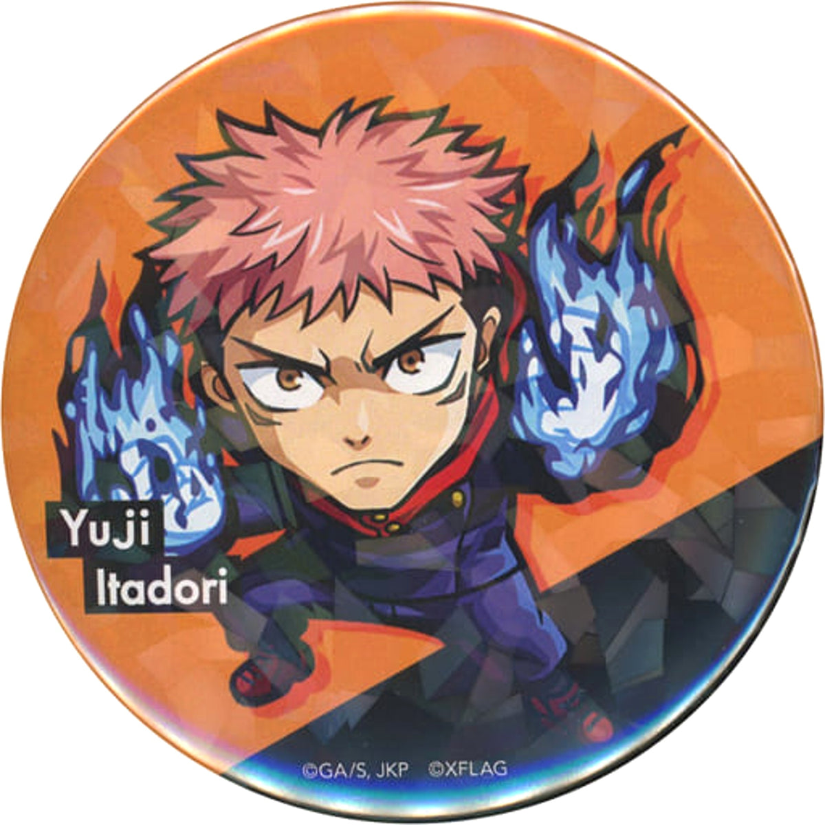Jujutsu Kaisen X Monster Strike Yuji Itadori Hologram Can Badge Collection A Buttons [USED]