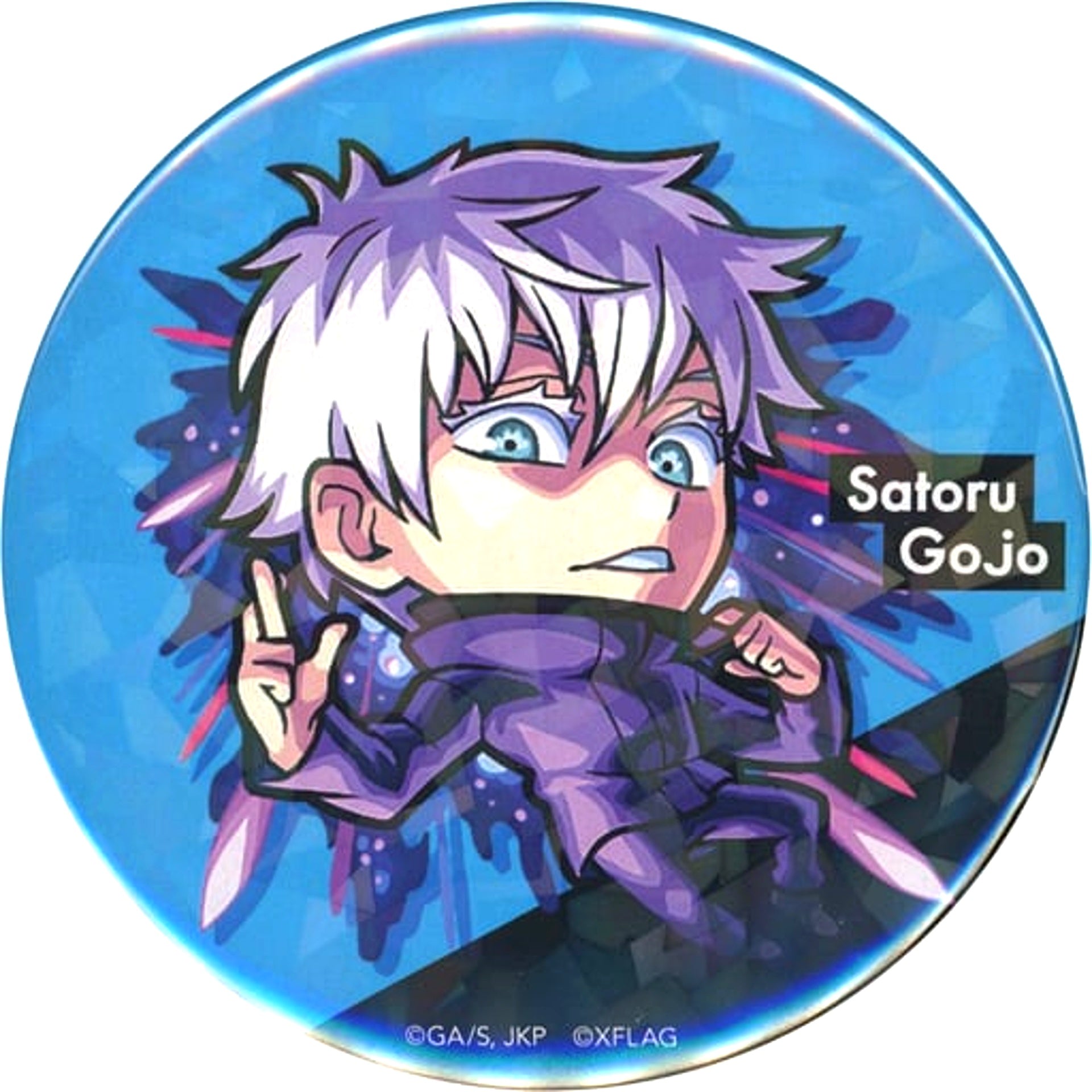 Satoru Gojo Jujutsu Kaisen x Monster Strike Hologram Button Collection B [USED]