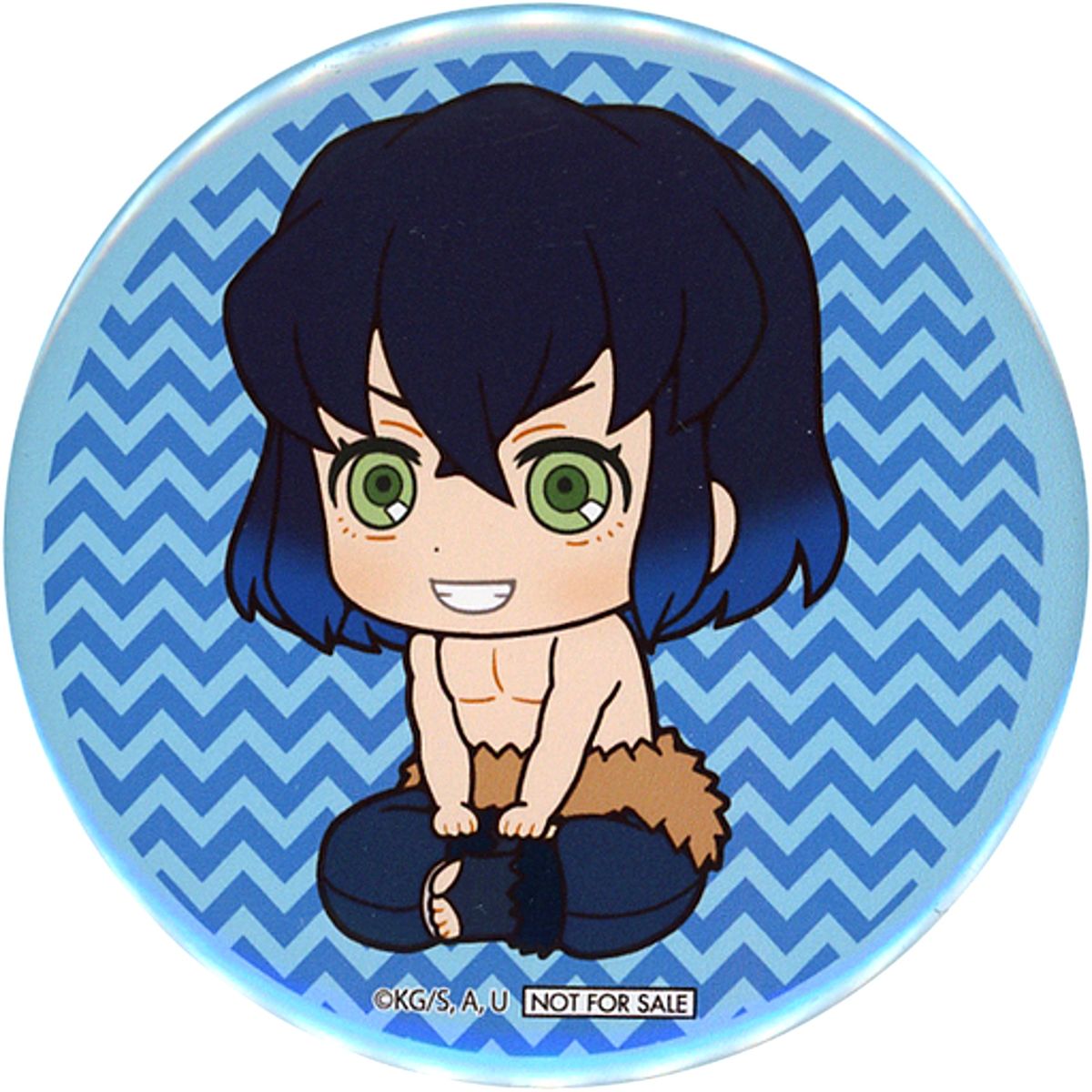 Inosuke Hashibira Demon Slayer: Kimetsu no Yaiba Lookup 76mm Button animate Purchase Privilege [USED]