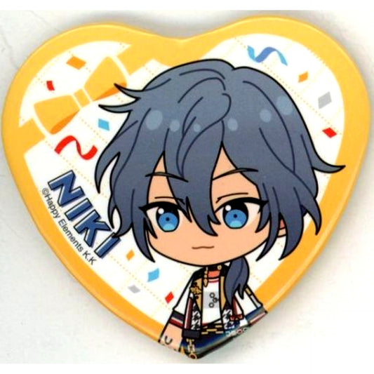 Niki Shiina Ensemble Stars!! HAPPY NEW TERM!! Heart Button Group B Marukaku Button 2020 Ver. Purchase Bonus [USED]