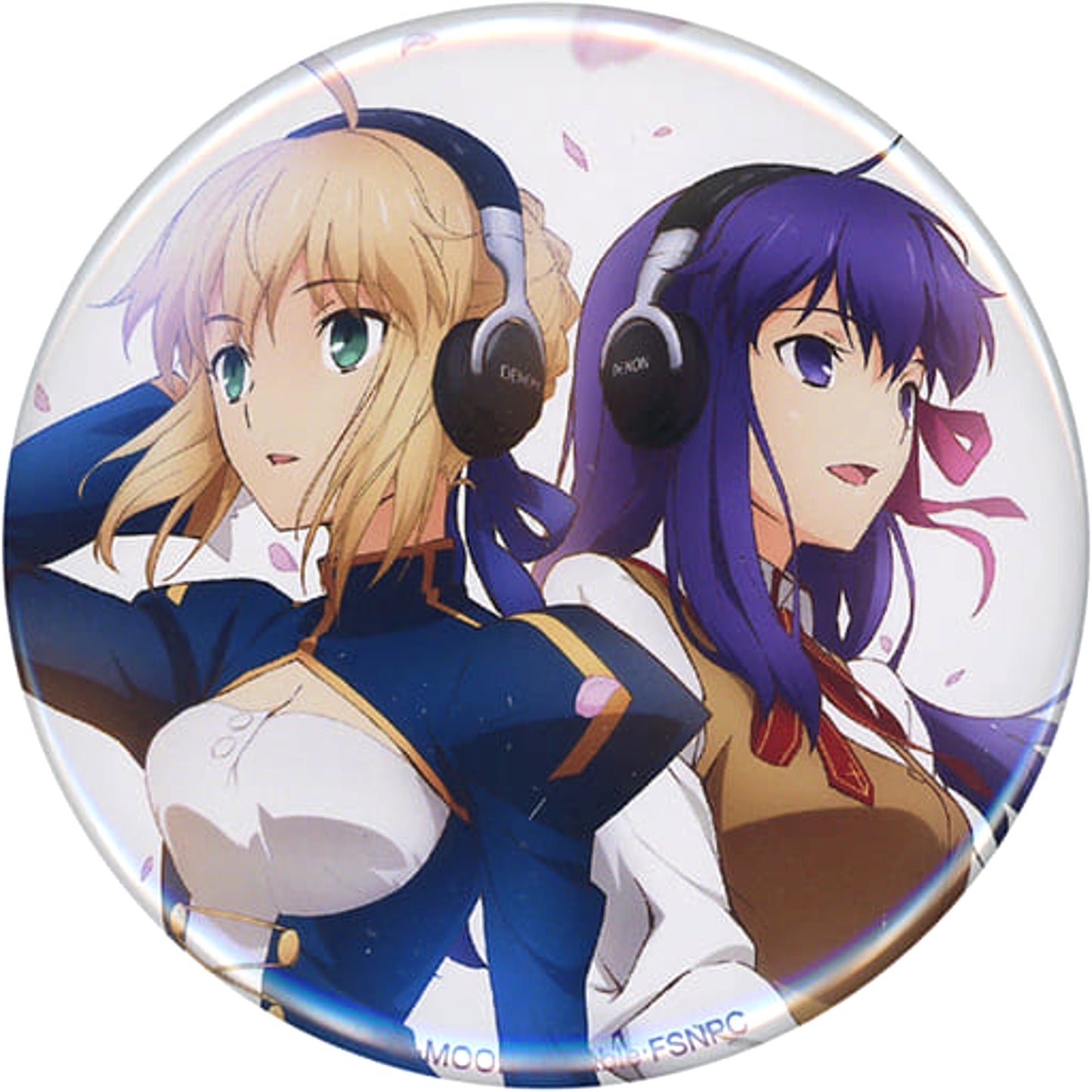 Saber Sakura Matou Fate/stay night: Heaven's Feel Button Denon Wireless Noise Canceling Headphones AH-GC20 Special Edition Purchase Benefits [USED]