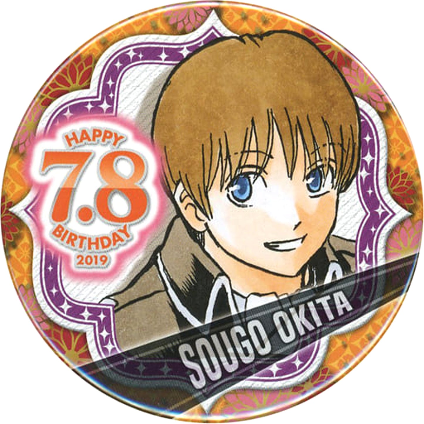 Gintama Sougo Okita Birthday Can Badge 2019 Buttons [USED]
