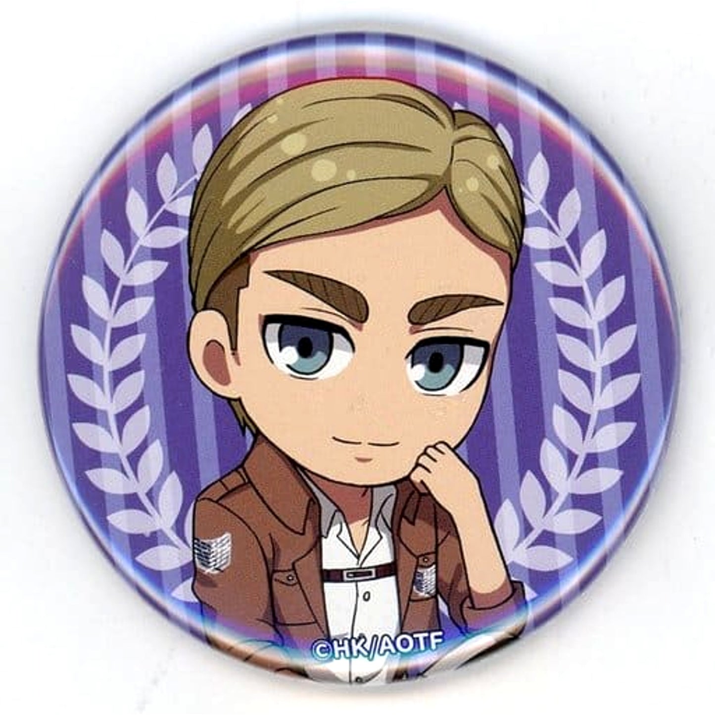 Erwin Smith B Mini Character Attack on Titan Kujimate Button Prize E-8 [USED]
