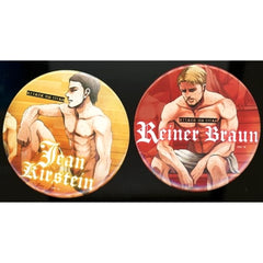 Attack on Titan Jean Liner 90mm Can Badge Comics Attack on Titan Vol. 33 Special Edition Limited Included Benefits Set of 2 Buttons [USED]