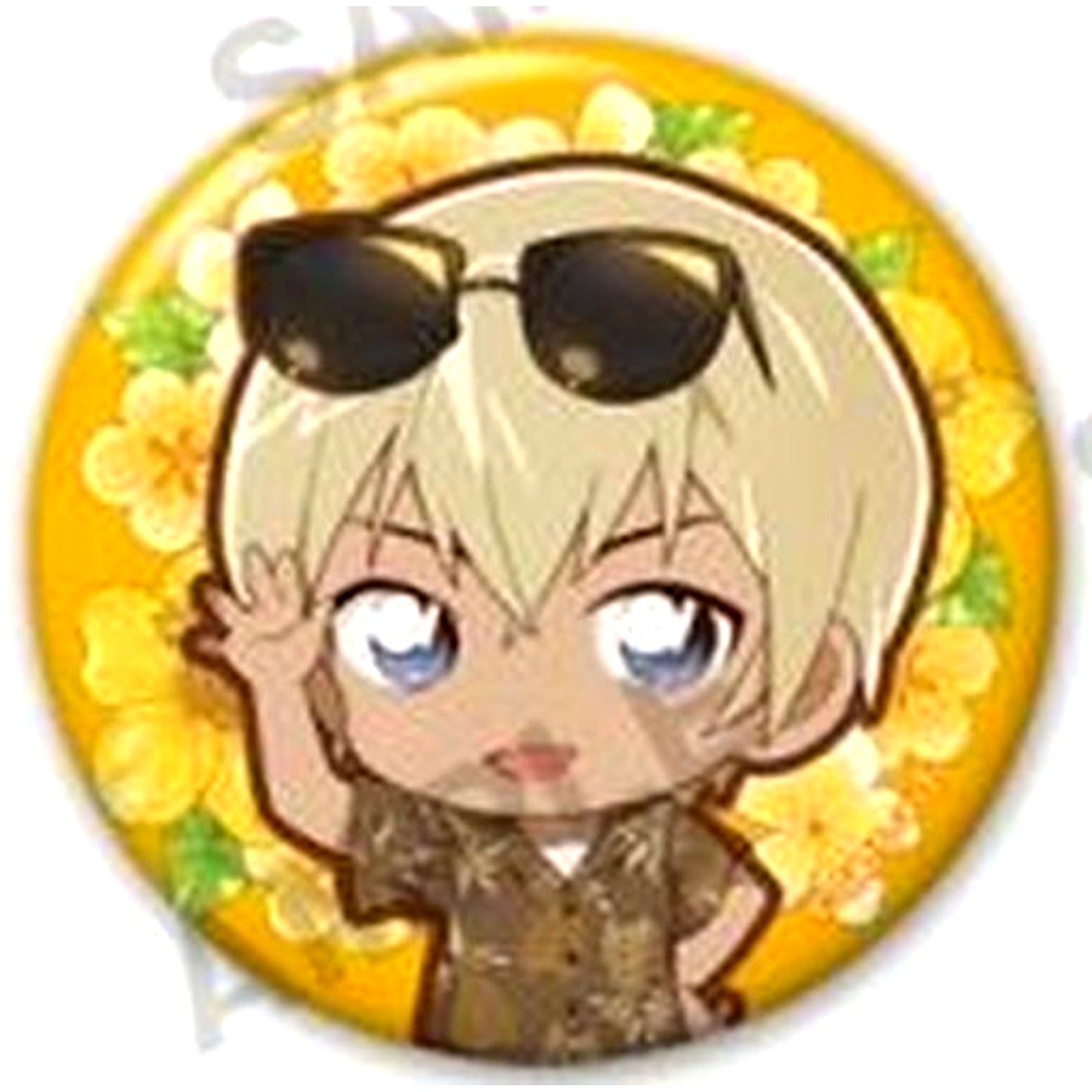 Toru Amuro Detective Conan Button + Flower Lei Ver. [USED]