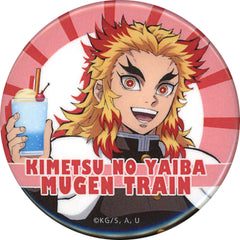 Demon Slayer: Kimetsu no Yaiba the Movie: Mugen Train Kyojuro Rengoku Newly Drawn Illustration Can Badge Ufotable Cinema Limited Buttons [USED]