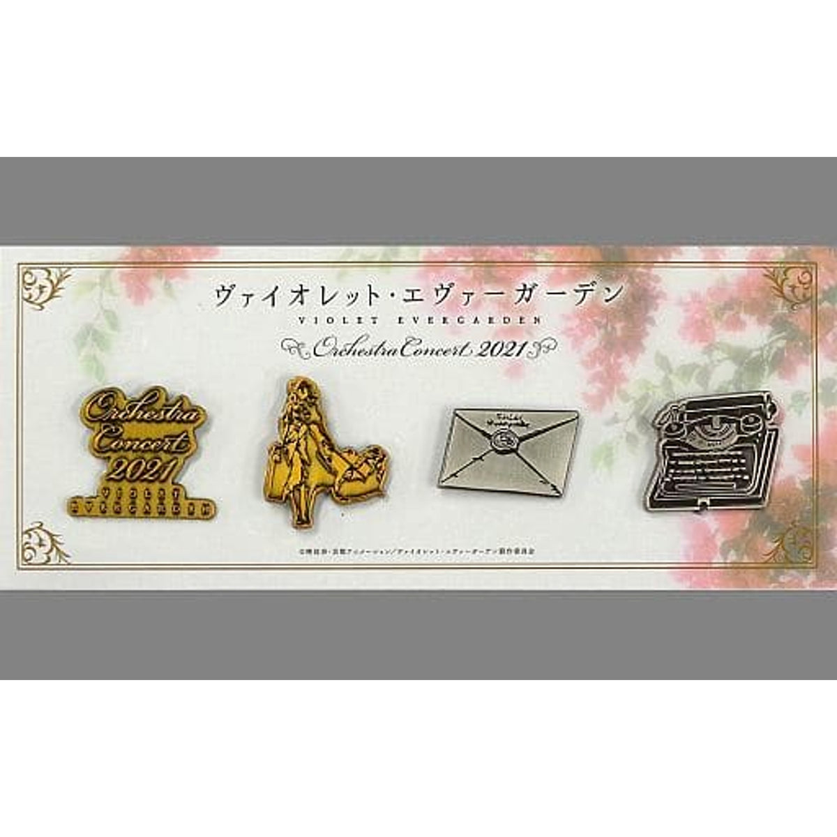Violet Evergarden Pins 2021 Orchestra Concert Limited 4 Types Set Pins [USED]