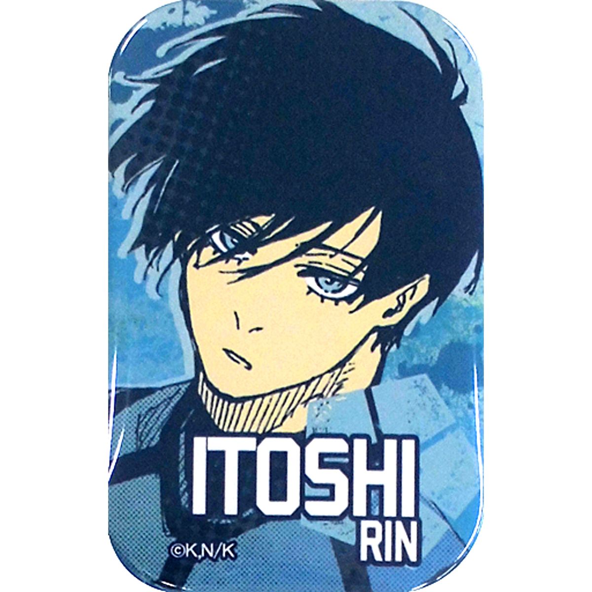 Rin Itoshi Blue Lock Long Rectangle Button [USED]