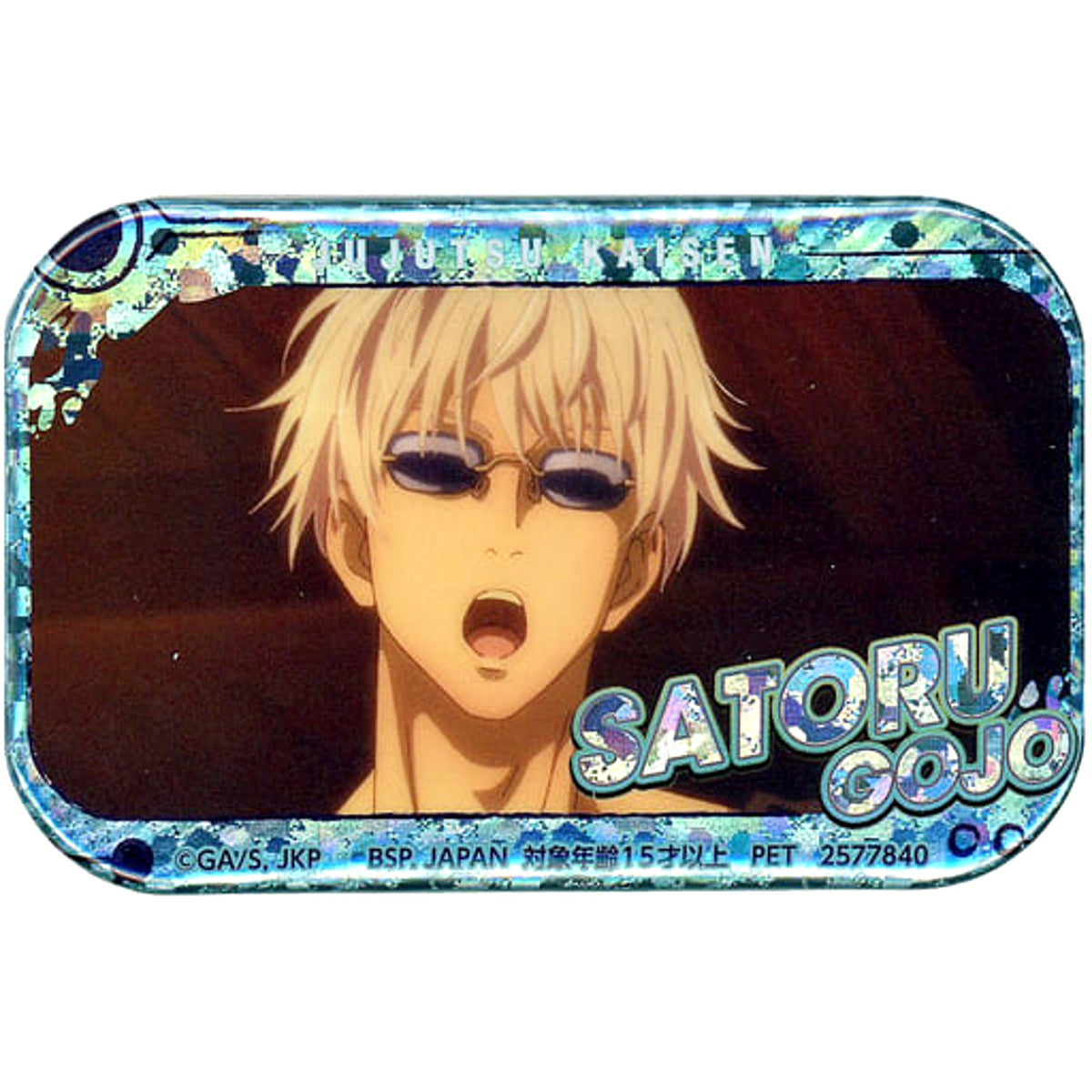 Jujutsu Kaisen Satoru Gojo Sunglasses Square Shaped Hologram Can Badge Namco Limited Buttons [USED]