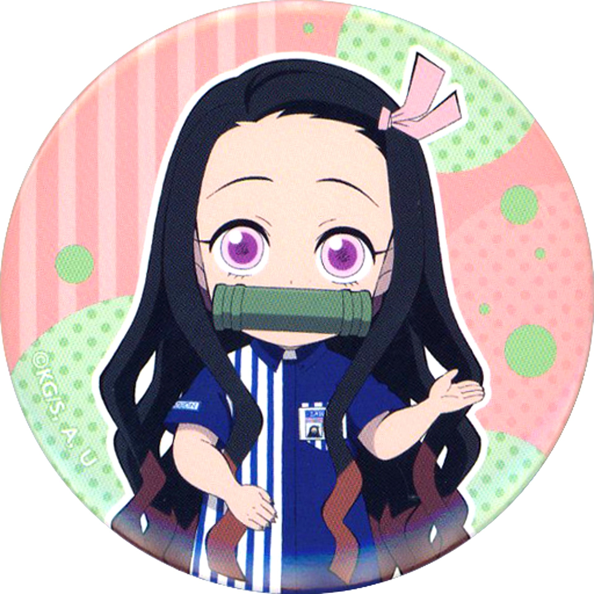 Nezuko Kamado Lawson Uniform Demon Slayer x Lawson Button [USED]