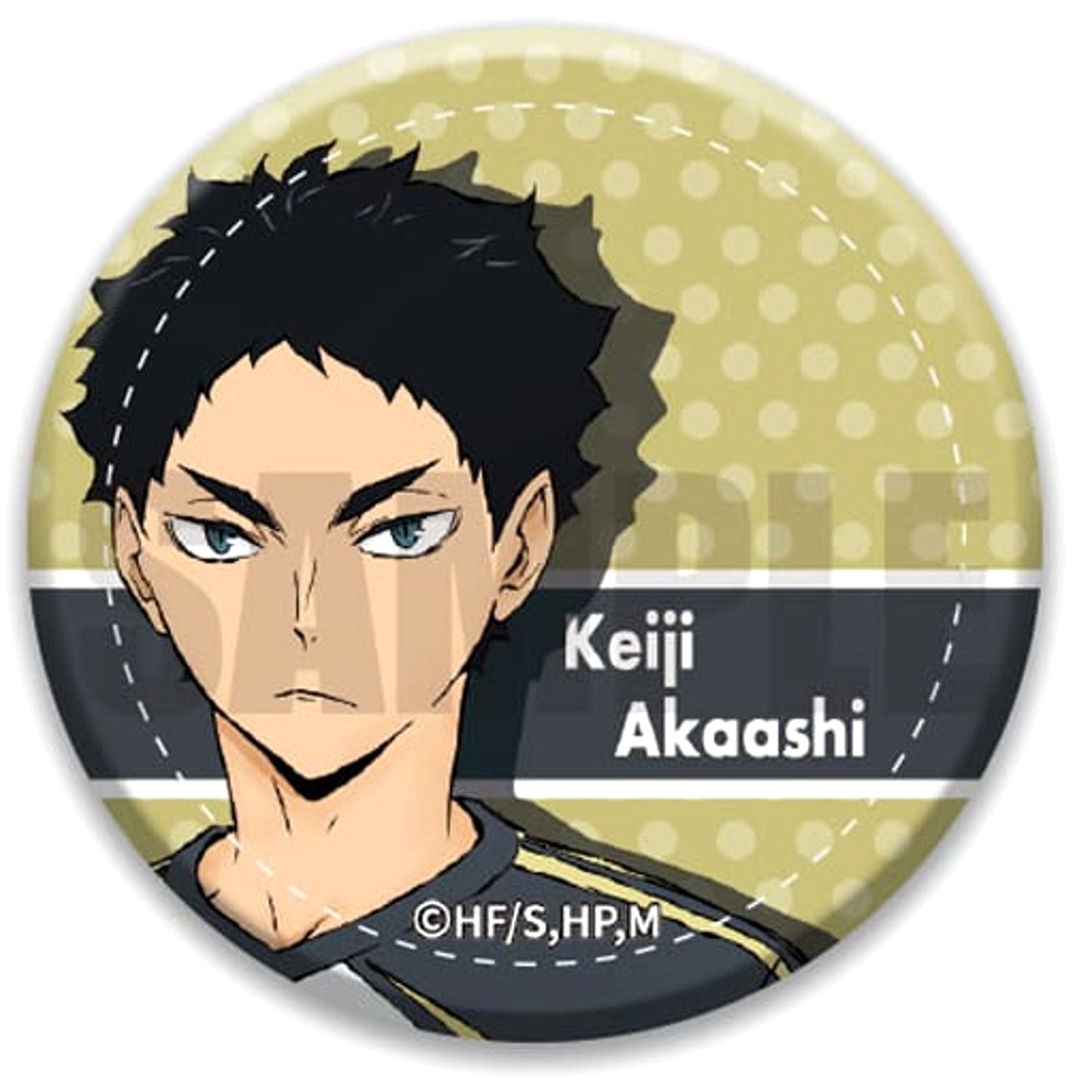 Haikyu!! To The Top Keiji Akaashi Leather Badge A Part 2 Nekoma & Fukurodani & Aoba Johsai & Kamodai Buttons [USED]