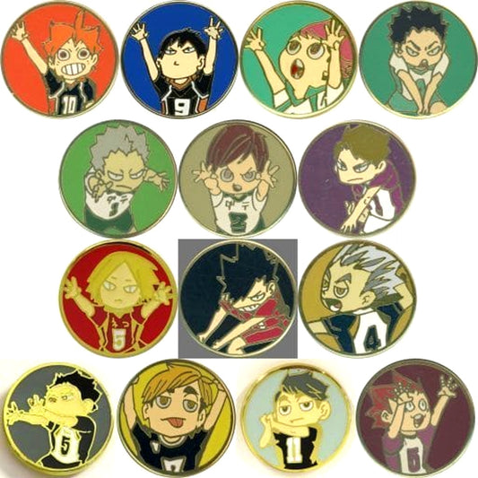 Shoyo Hinata & Others Haikyu!! All 14 Types Set Pins Haikyu!! Exhibition Tokyo Limited [USED]