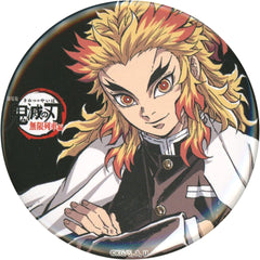 Demon Slayer: Kimetsu no Yaiba the Movie: Mugen Train Kyojuro Rengoku 57mm Can Badge Air Comiket 3 Limited Silver Screen Art Book Deluxe Edition Bundled Items Buttons [USED]