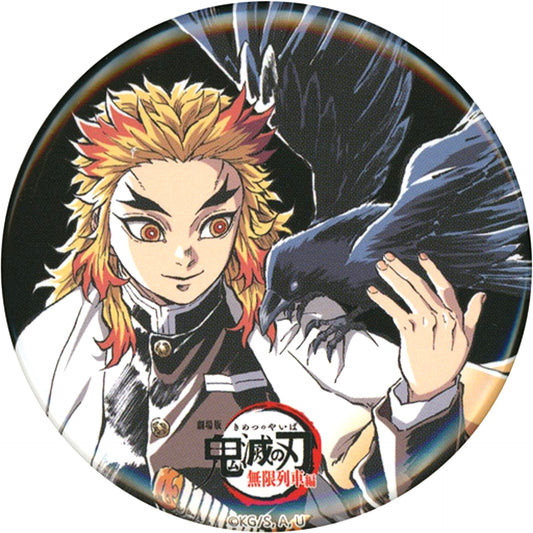 Single Item Kyojuro Rengoku & Kasugai Crow 57mm Button The Movie Demon Slayer: Kimetsu no Yaiba Mugen Train Arc Silver Screen Art Book Deluxe Edition Included Item Air Comiket 3 Goods [USED]
