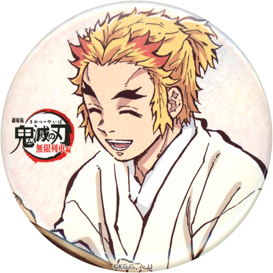 Shinjuro Rengoku 57mm Button Movie Demon Slayer Kimetsu no Yaiba Mugen Train Ginmaku Gashu Deluxe Edition Included Air Comiket 3 Goods [USED]