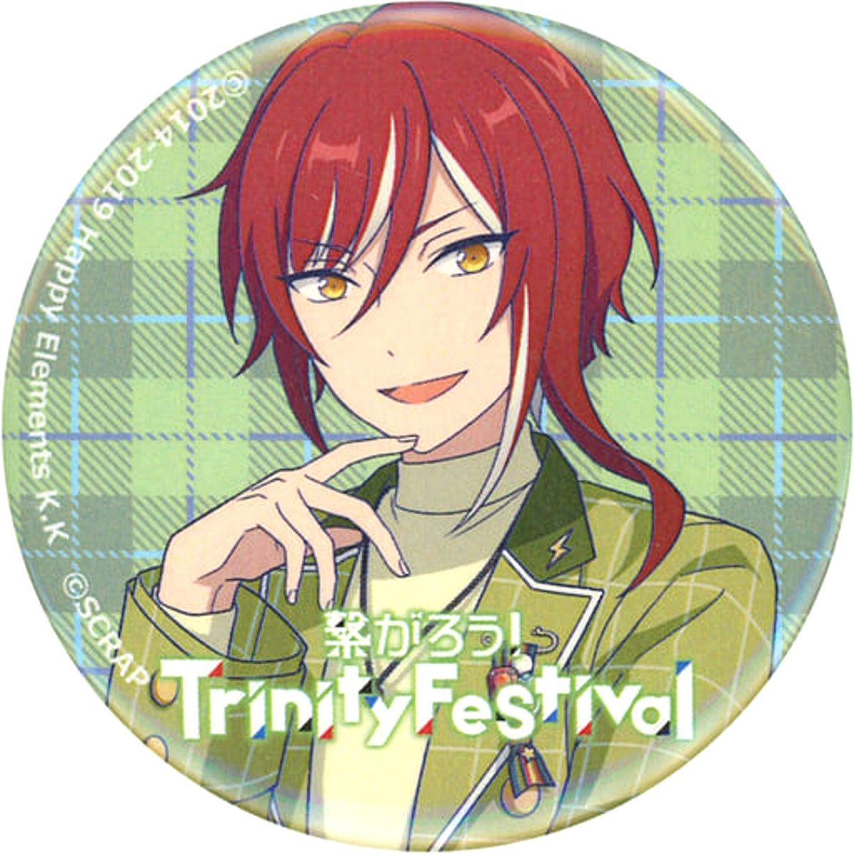 SCRAP X Ensemble Stars!! Natsume Sakasaki Tsunagaro! Trinity Festival Can Badge Buttons [USED]