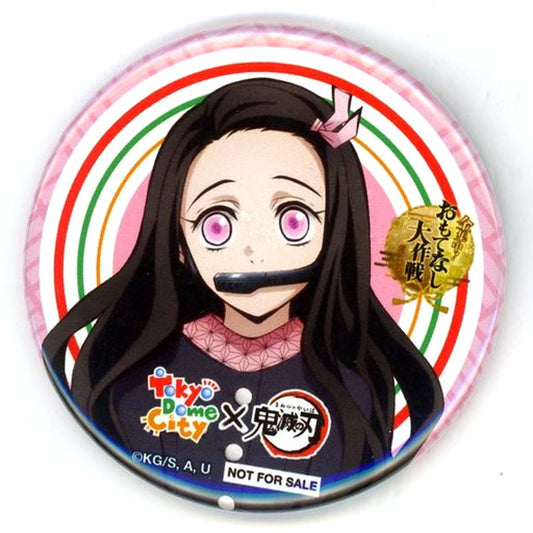 Nezuko Kamado Original Button Demon Slayer: Kimetsu no Yaiba x Tokyo Dome City Attractions Total Concentration Great Hospitality Operation Quiz Rally Prize [USED]