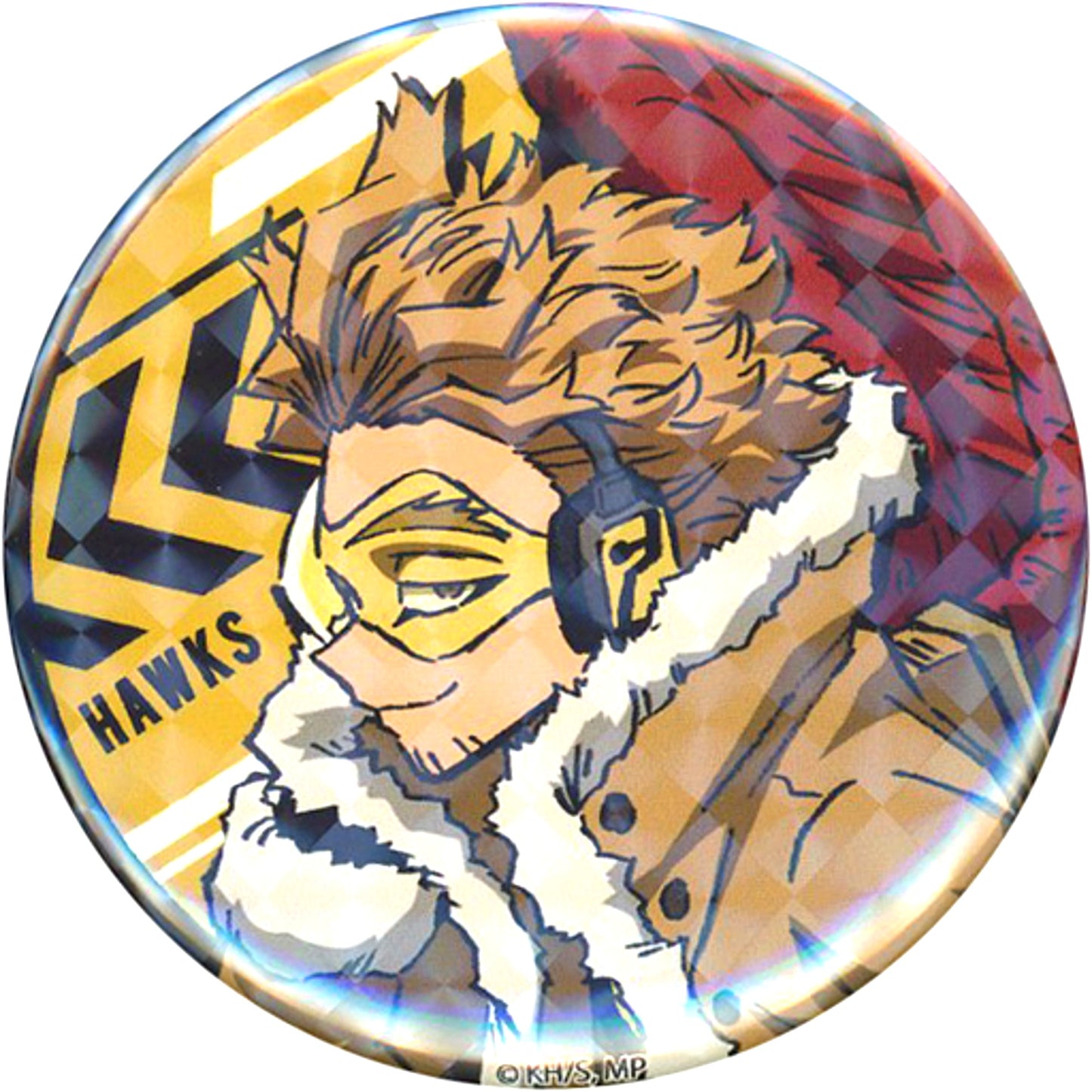 Hawks My Hero Academia Trading Hologram Button Standby [USED]