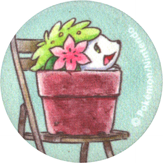 Shaymin Pokemon Fabric Button Collection Grassy Gardening Pokemon Center Limited [USED]