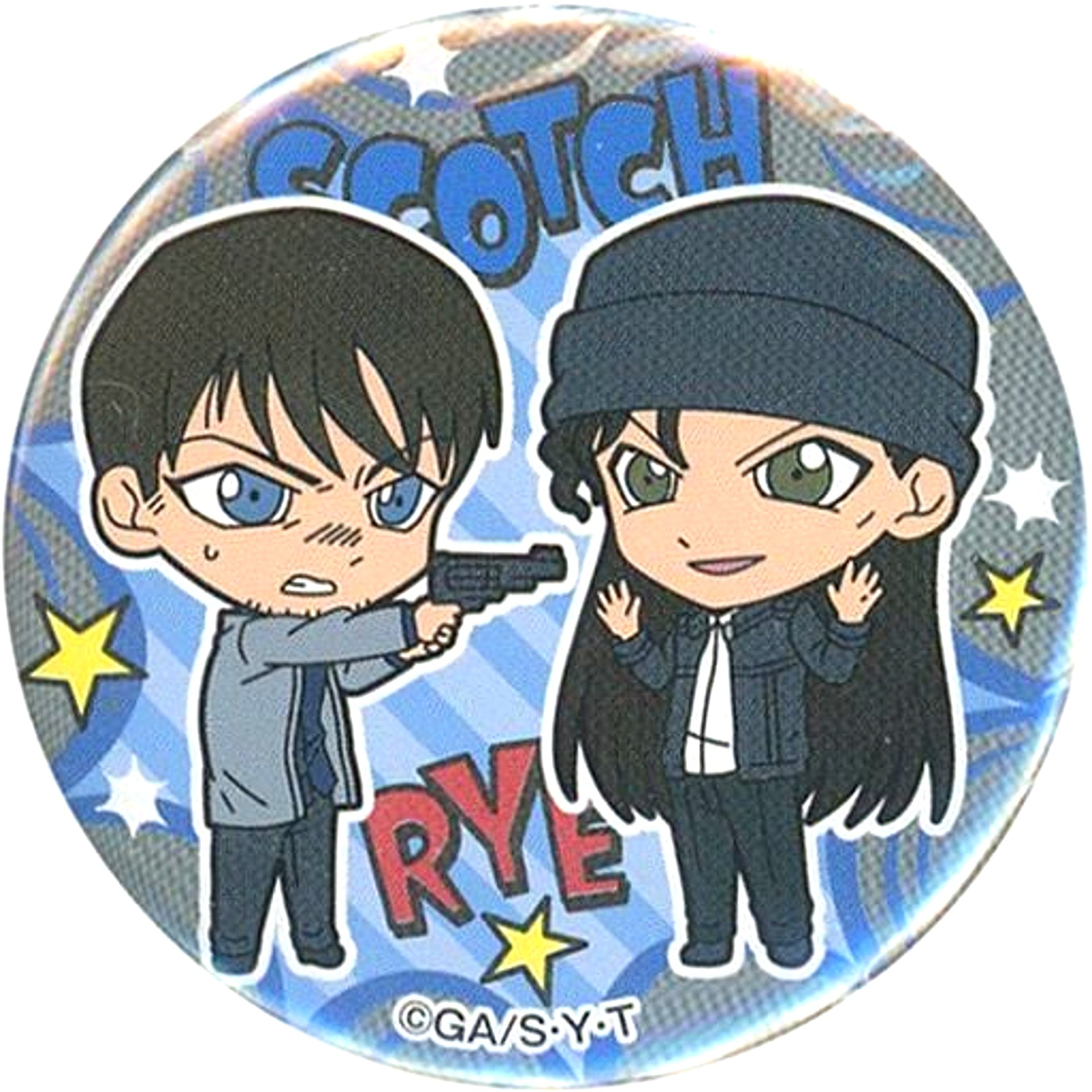 Scotch and Rye Shuichi Akai Detective Conan Capsule Button Vol. 3 [USED]