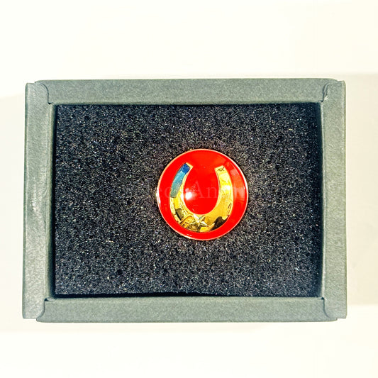Horseshoe Design Uma Musume Pretty Derby Official Pin Button Gold Ver. 3rd EVENT WINNING DREAM STAGE [USED]