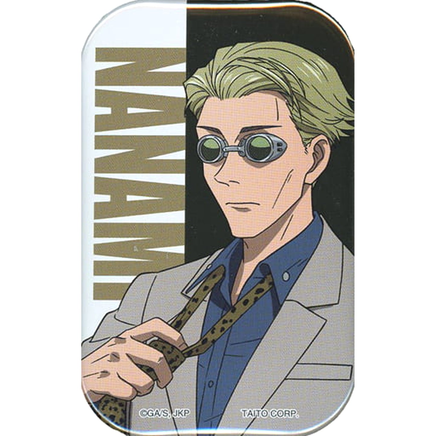 Jujutsu Kaisen Kento Nanami Square Metallic Can Badge Buttons [USED]