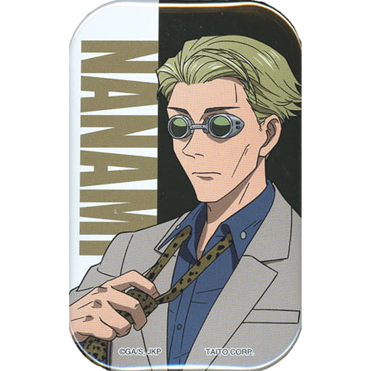 Jujutsu Kaisen Kento Nanami Square Metallic Can Badge Buttons [USED]