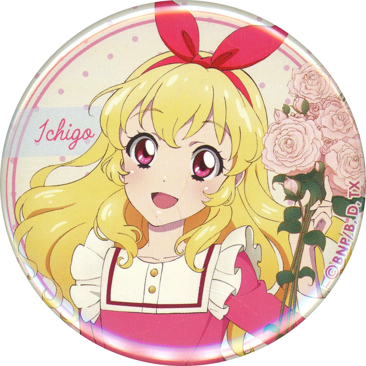Ichigo Hoshimiya All Aikatsu! Trading Button Flower Animate Limited [USED]