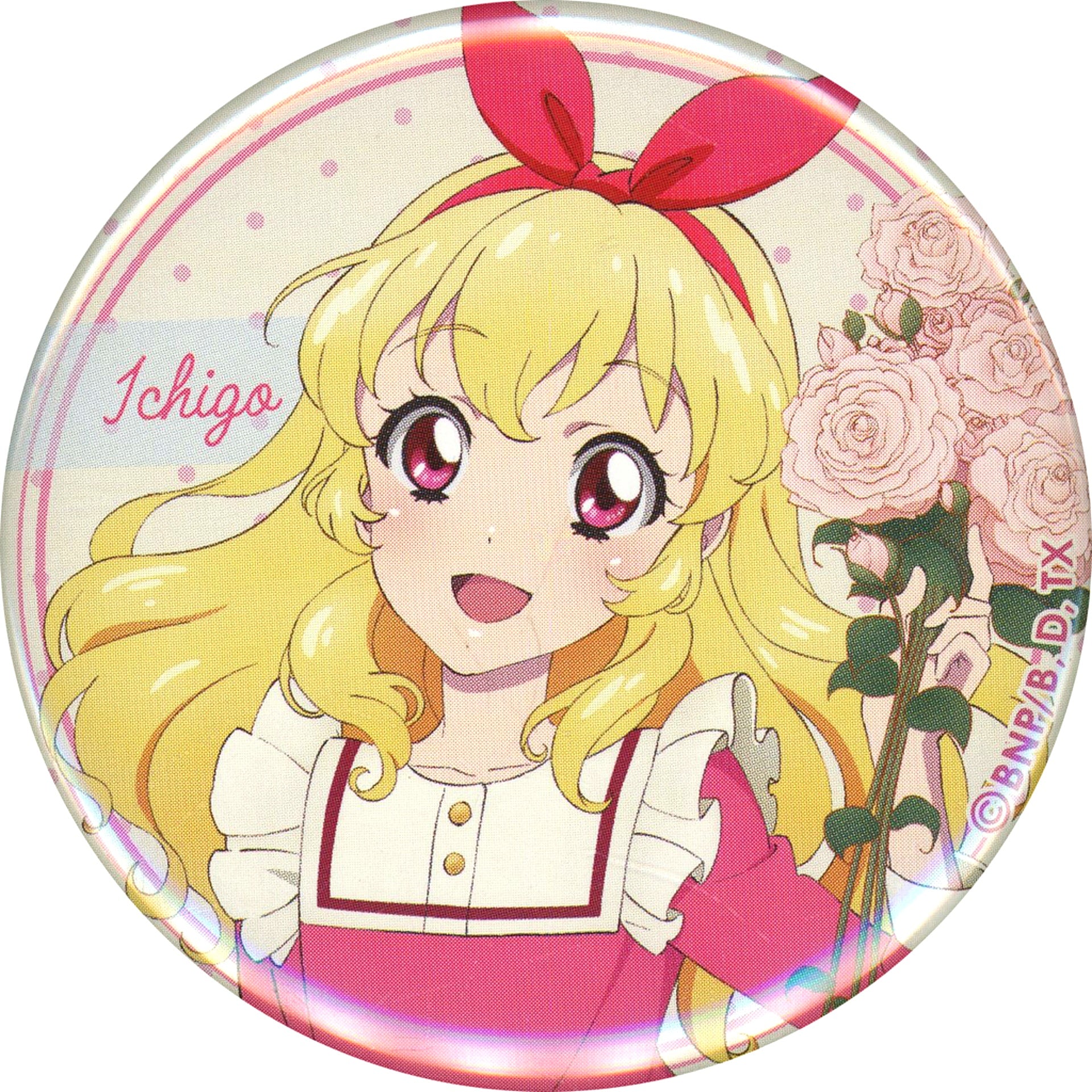 Ichigo Hoshimiya All Aikatsu! Trading Button Flower Animate Limited [USED]