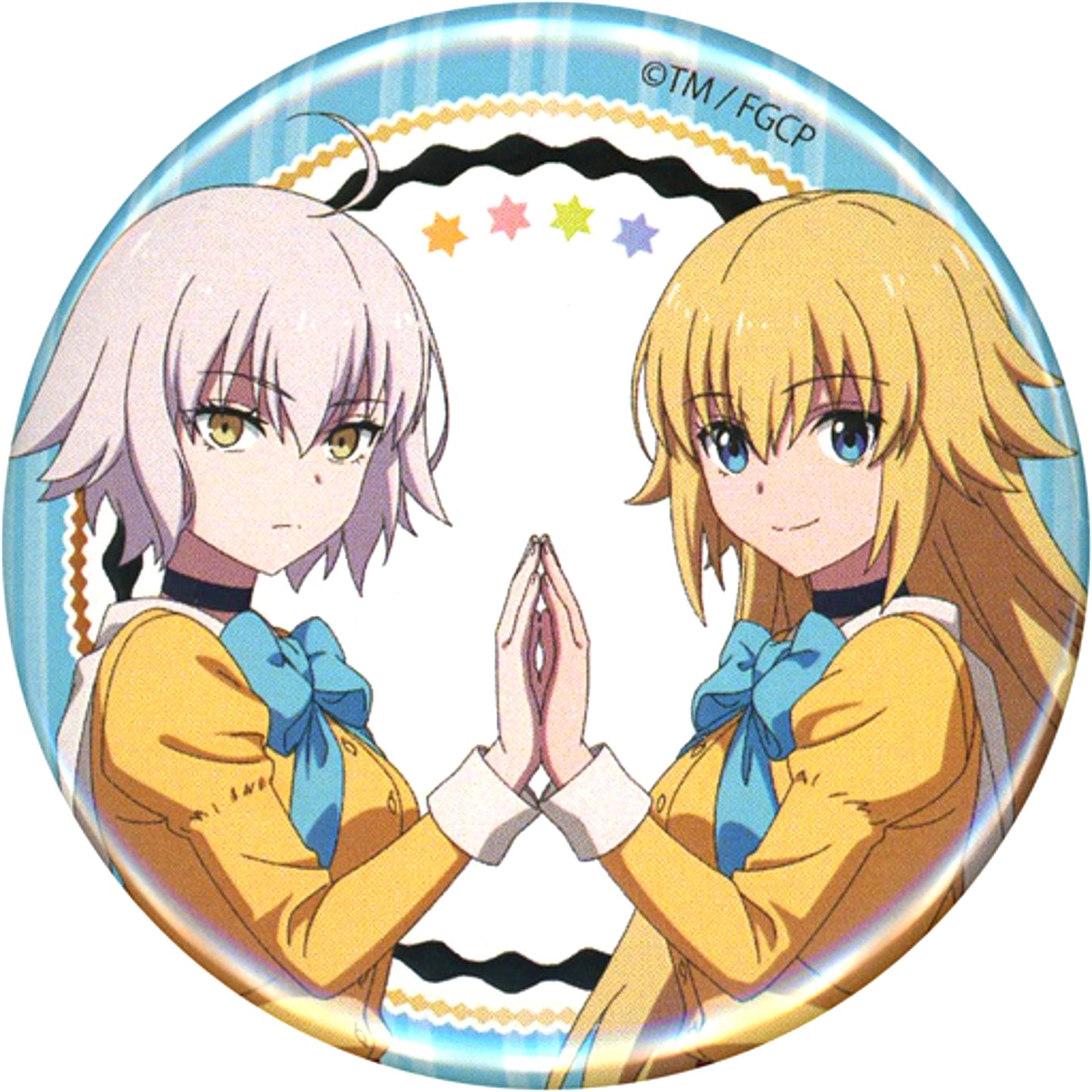 Jeanne dArc and Jeanne dArc Alter Fate/Grand Carnival Button Alice in Wonderland Ver. [USED]