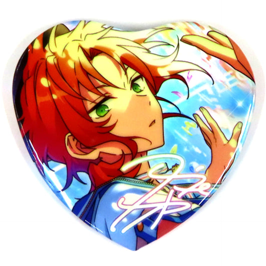 Leo Tsukinaga - Blue Boundary / Post-Blooming Ensemble Stars! Desire Hologram Heart Badge Knights China Limited [USED]