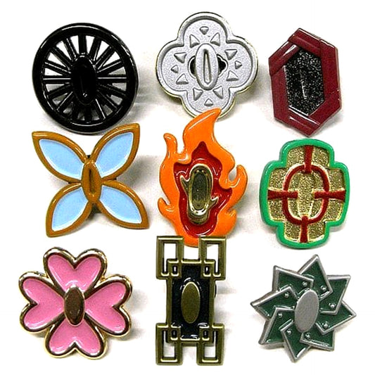 Demon Slayer: Kimetsu no Yaiba Kyojuro Rengoku & Others All 9 Types Set Tsuba Pins Collection [USED]