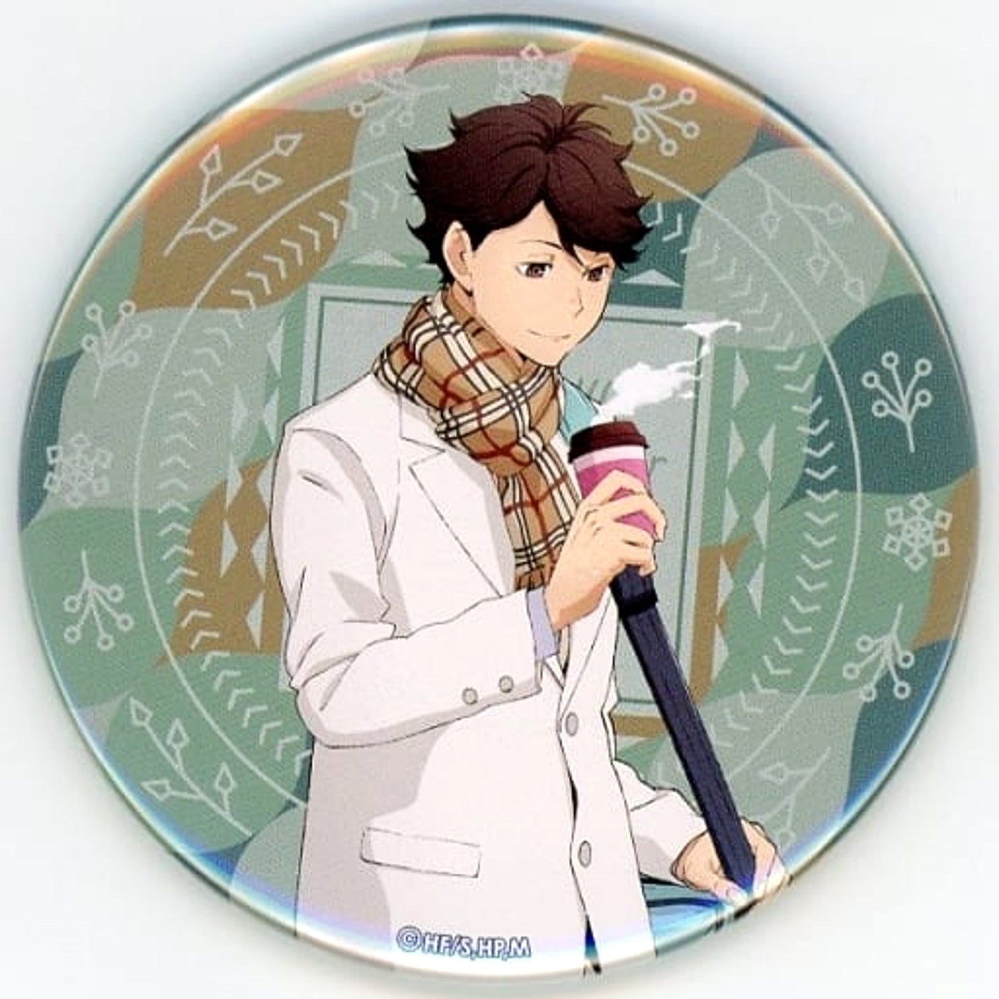 Toru Oikawa Haikyu!! Trading Big Button Autumn & Winter animate Limited [USED]