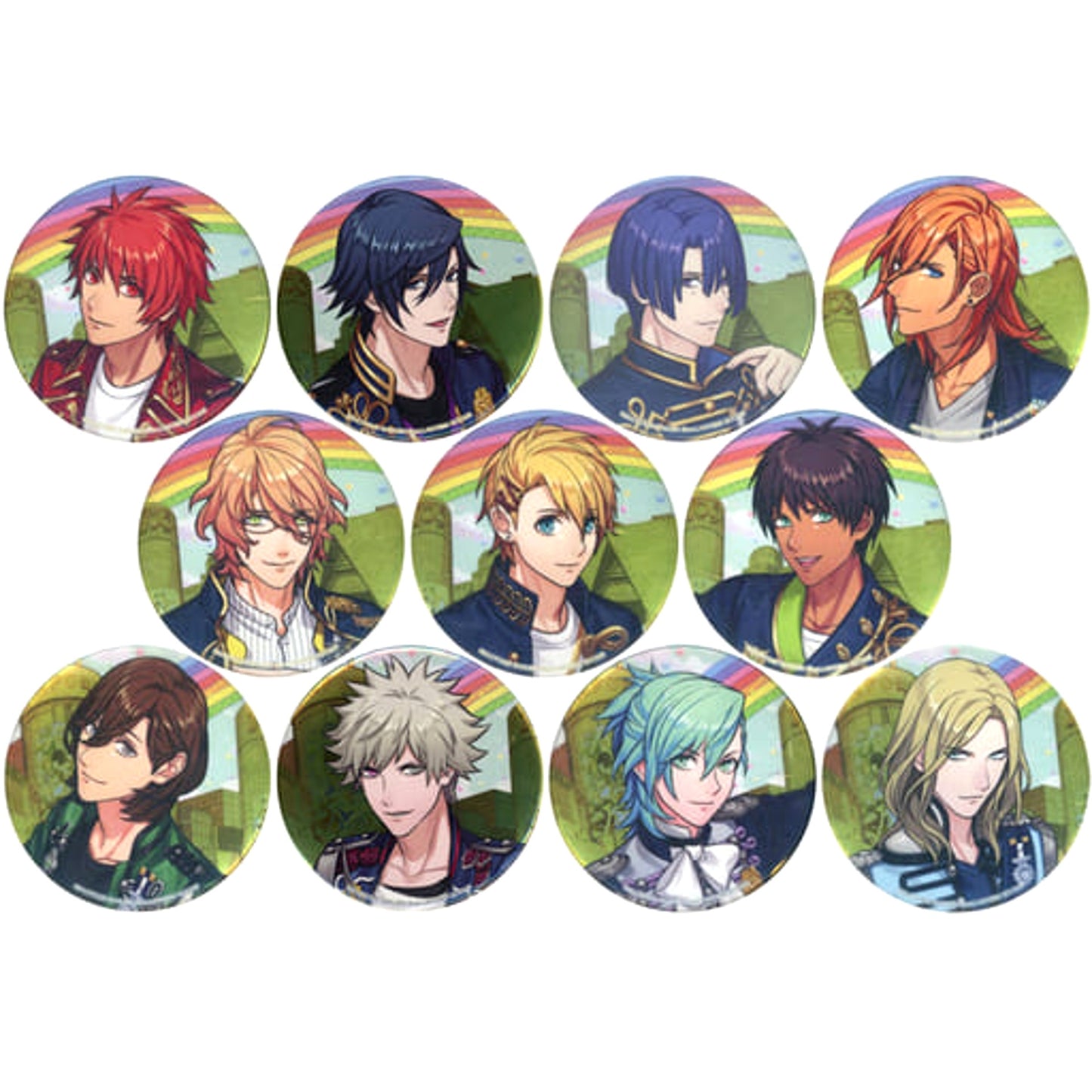Uta no Prince Sama Natsuki Shinomiya & Others Trading Big Metal Can Badge Uta Pri Expo Ver. Shining Uta Pri Expo: 10Th Anniversary Limited All 11 Types Set Buttons [USED]