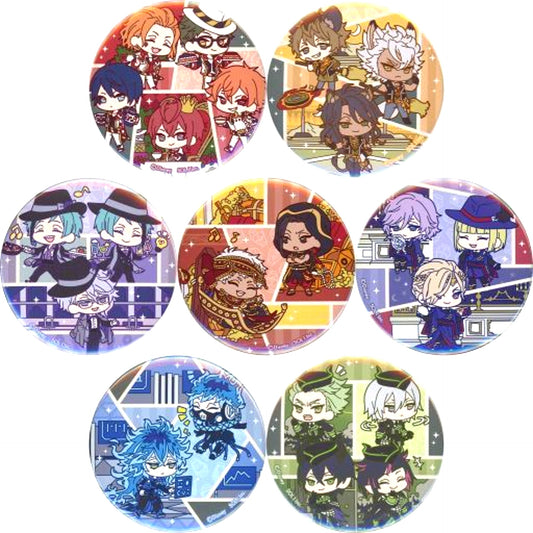 Set of 7 Disney Twisted-Wonderland Wachatto Trading Button BIG [USED]