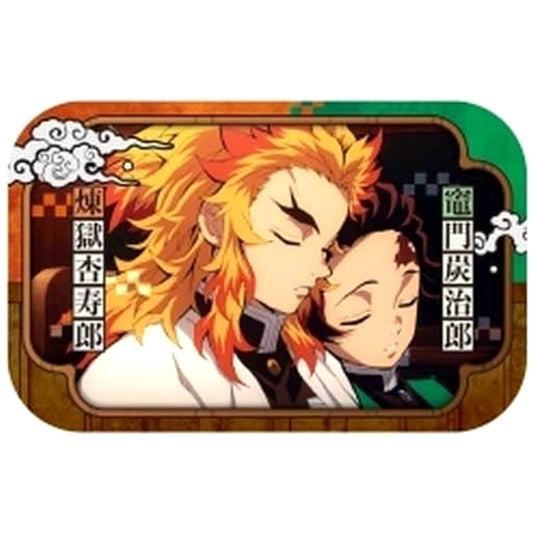 Demon Slayer: Kimetsu no Yaiba Kyojuro Rengoku Tanjiro Kamado Round Squiare Button 5 [USED]