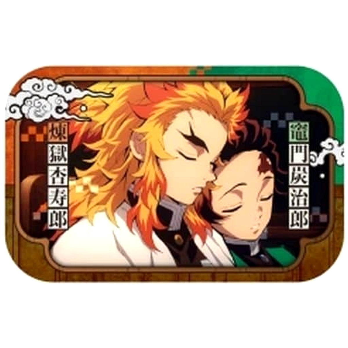 Demon Slayer: Kimetsu no Yaiba Kyojuro Rengoku Tanjiro Kamado Round Squiare Can Badge 5 Buttons [USED]