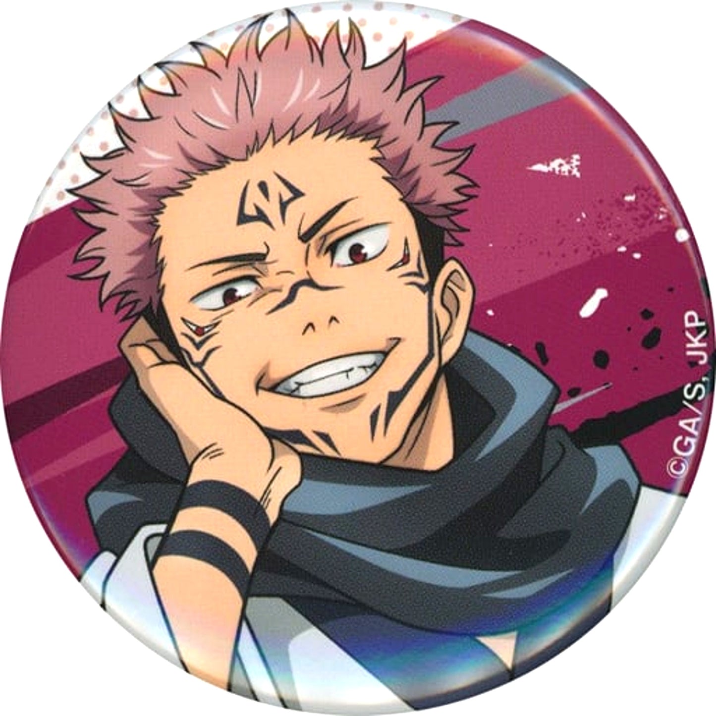 Ryomen Sukuna Jujutsu Kaisen Chara Badge Collection Chair Series Drawn Illustration [USED]