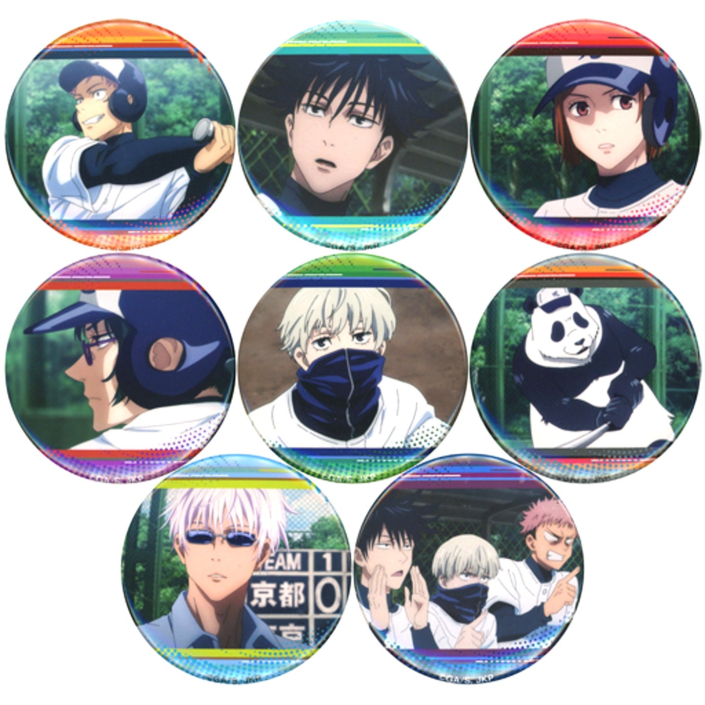 Set of 8 Jujutsu Kaisen Char Button Collection Scene Shot Vol.3 [USED]