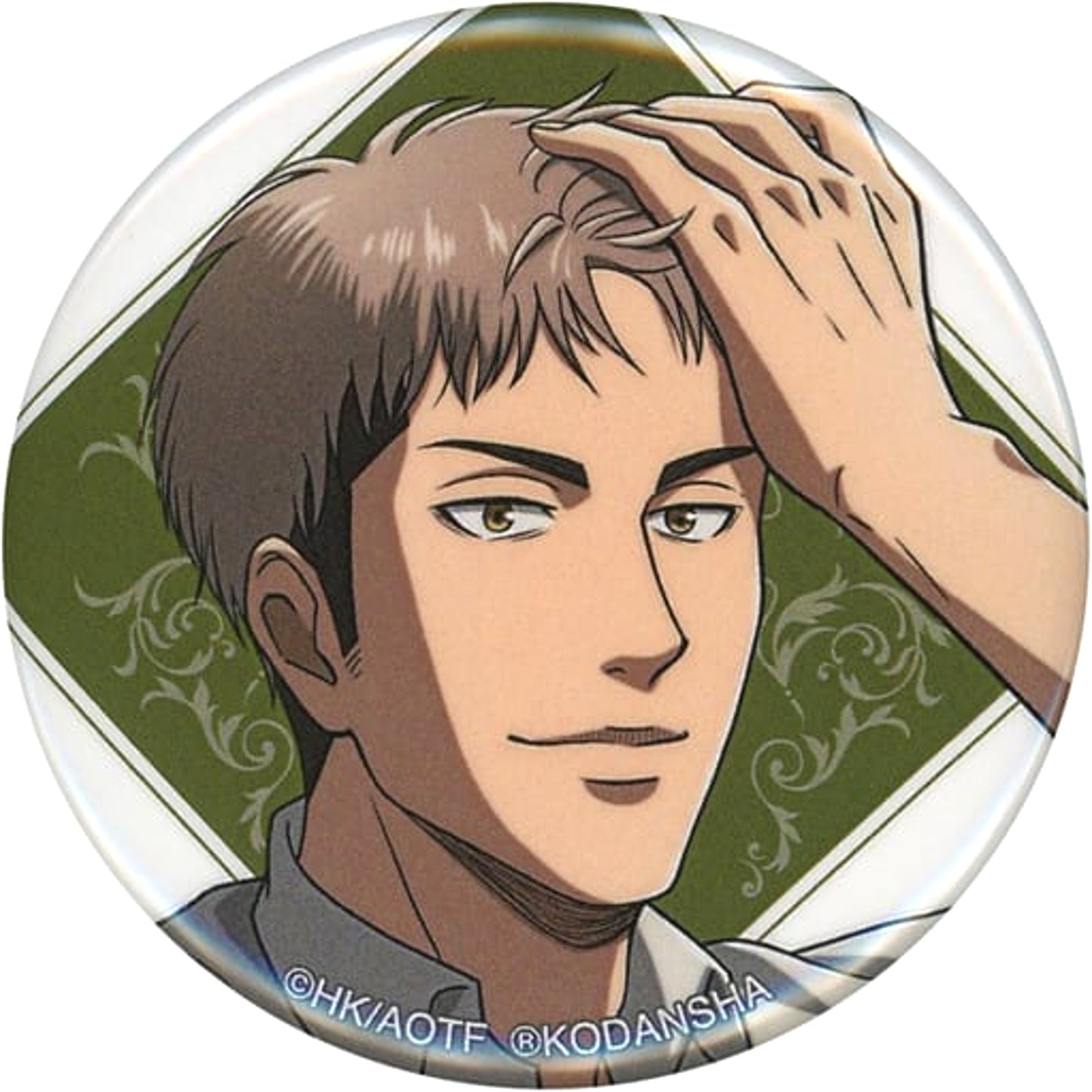 Attack on Titan Jean Kirstein Close-up Newly Drawn Illustration Relax Ver. Trading Can Badge Buttons [USED]